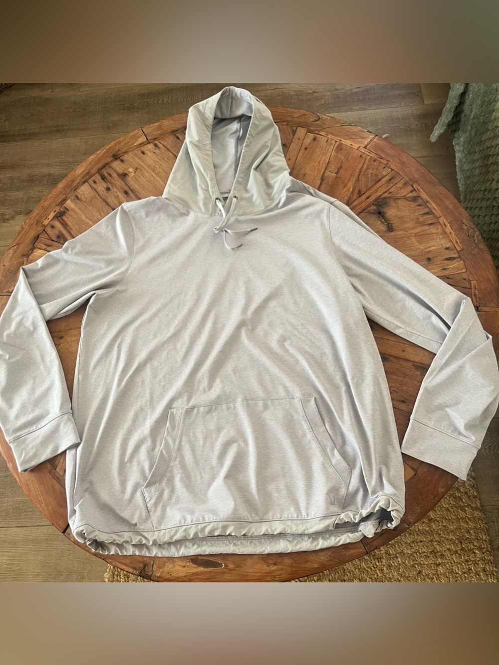Vuori NWOT SUNDAY Pullover Drawstring Hoodie XXL Grey Stretch performance V264